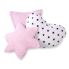 3pcs pillow set - Black Stars/pink