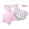 3pcs pillow set - Black Stars/pink
