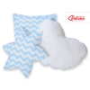 3pcs pillow set - Chevron blue