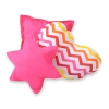3pcs pillow set - Chevron pink-gelb