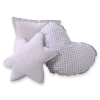 3pcs pillow set - Gray flowers