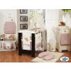 7 pcs embroidered baby canopy bedding set for cot/ cot bed (S60)- Good night brownn