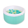 Baby Ball-pit Dry Pool minky with balls 200pcs - mint Stars