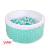 Baby Ball-pit Dry Pool minky with balls 200pcs - mint Stars