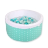 Baby Ball-pit Dry Pool minky with balls 200pcs - mint Stars
