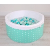 Baby Ball-pit Dry Pool minky with balls 200pcs - mint Stars