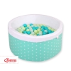 Baby Ball-pit Dry Pool minky with balls 200pcs - mint Stars