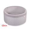 Baby Ball-pit Dry Pool minky without balls - white dots on Gray