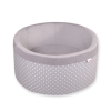 Baby Ball-pit Dry Pool minky without balls - white dots on Gray