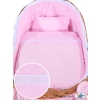 Baby bassinet with wheels Wicker hood crib Carina- Pink