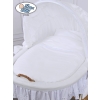 Baby bassinet with wheels Wicker hood crib Sophia no. 50102-912