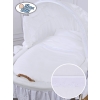Baby bassinet with wheels Wicker hood crib Sophia no. 50102-912