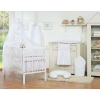 Baby Bed Bedding set 7-pcs with canopy- Hanging Hearts white