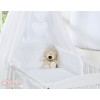 Baby Bed Canopy made of cotton for baby cot- Hanging Hearts white