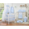 Baby Bed Canopy made of cotton- Hanging Hearts blue checkered