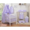 Baby Bed Canopy made of cotton- Hanging Hearts lilac