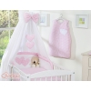 Baby Bed Canopy made of cotton- Hanging Hearts pink checkered