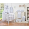 Baby Bed Canopy made of tulle- Hanging Hearts gray