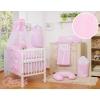 Baby Bed Canopy made of tulle- Hanging Hearts rosa stripes
