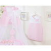 Baby Bed Canopy made of tulle- Little Prince/Princess pink