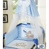 Baby Bed Canopy made of tulle- Teddy Bear Barnaba blue