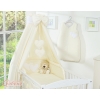Baby Bedding set 5-pcs- with canopy- Hanging Hearts cream