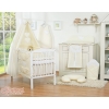 Baby Bedding set 5-pcs- with canopy- Hanging Hearts cream