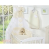 Baby Bedding set 5-pcs- with canopy- Hanging Hearts cream