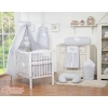 Baby Bedding set 5-pcs- with canopy- Hanging Hearts Gray