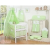 Baby Bedding set 5-pcs- with canopy- Hanging Hearts green