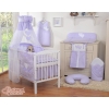 Baby Bedding set 5-pcs- with canopy- Hanging Hearts lilac