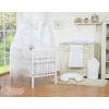 Baby Bedding set 5-pcs- with canopy- Hanging Hearts white