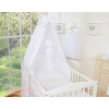 Baby Bedding set 5-pcs- with canopy- Little Prince/Princess white