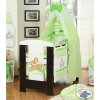 Baby Bedding set 5-pcs- with canopy (S60)- Teddy Bear Barnaba green
