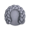 Baby braided knot donut pillow/ play mat 2 in 1 - anthrazit