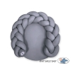 Baby braided knot donut pillow/ play mat 2 in 1 - anthrazit
