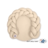Baby braided knot donut pillow/ play mat 2 in 1 - beige