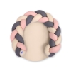 Baby braided knot donut pillow/ play mat 2 in 1 - beige-pastel pink-anthracite