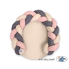 Baby braided knot donut pillow/ play mat 2 in 1 - beige-pastel pink-anthracite
