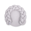Baby braided knot donut pillow/ play mat 2 in 1 - gray