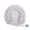Baby braided knot donut pillow/ play mat 2 in 1 - gray
