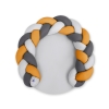 Baby braided knot donut pillow/ play mat 2 in 1 - gray-honey yellow-anthracite