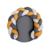Baby braided knot donut pillow/ play mat 2 in 1 - gray-honey yellow-anthracite