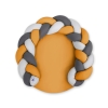 Baby braided knot donut pillow/ play mat 2 in 1 - gray-honey yellow-anthracite