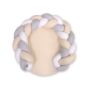 Baby braided knot donut pillow/ play mat 2 in 1 - white-beige-gray