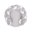 Baby braided knot donut pillow/ play mat 2 in 1 - white-gray