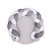 Baby braided knot donut pillow/ play mat 2 in 1 - white-gray-anthracite