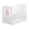 Baby cot bed 120x60cm Glamour with drawer MAXI