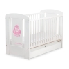 Baby cot bed 120x60cm Glamour with drawer STANDARD