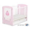 Baby cot bed 120x60cm Glamour with drawer STANDARD